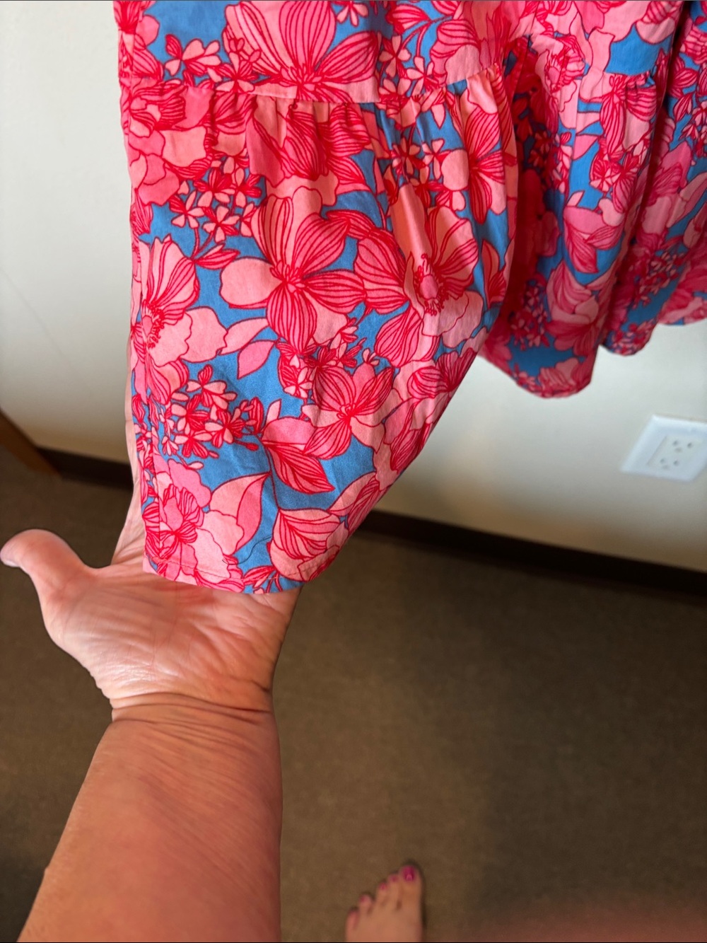 GAP Pink and Blue Floral Summer Dress . Size Medium - Picture 5 of 8